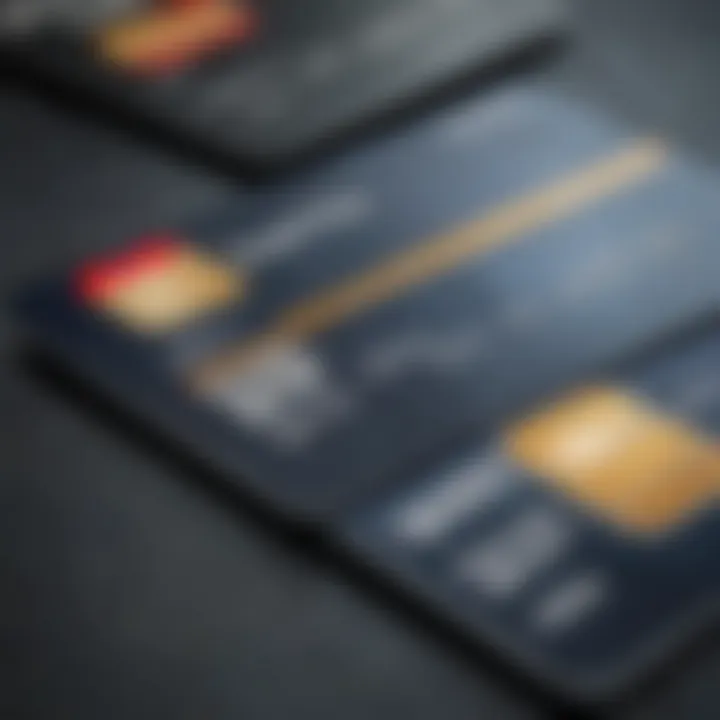 Diverse range of Bank of America credit cards displayed