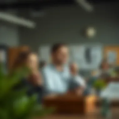 An inspiring education setting with students studying real estate concepts