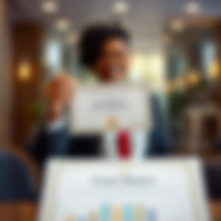 A professional with a licensing certificate symbolizing achievement