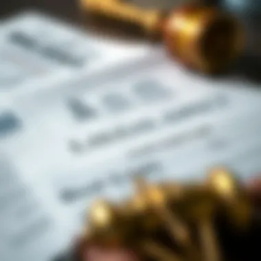 A close-up of legal documents related to real estate transactions