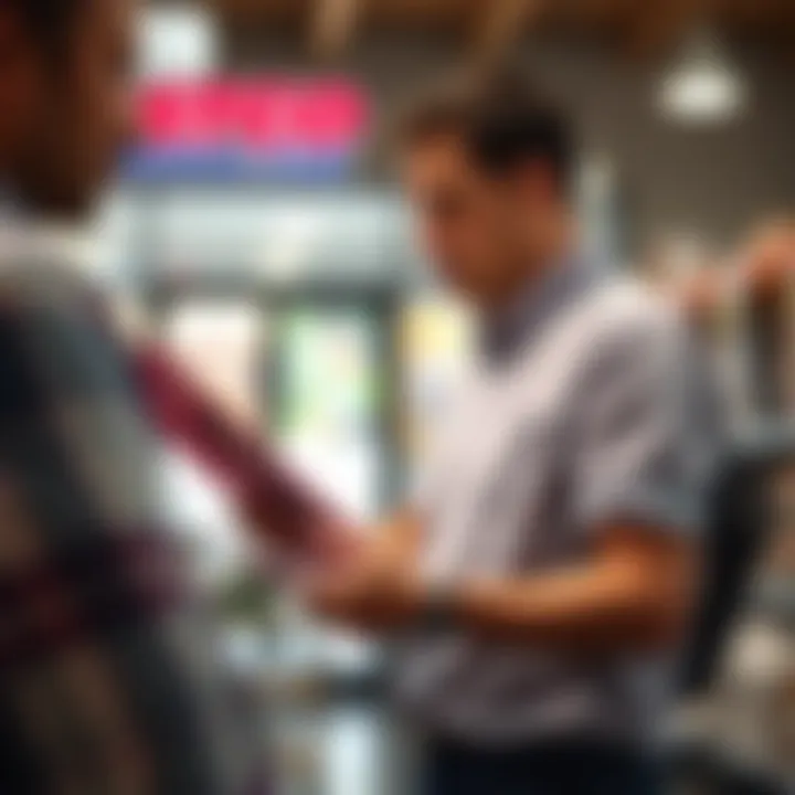 Client reviewing insurance options