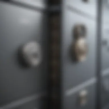 An illustration of a locked file cabinet to depict physical security