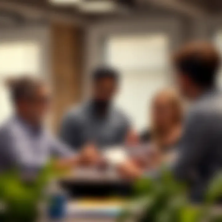 Group of individuals brainstorming financial strategies