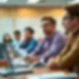 Engaging in Financial Education Classroom setting with students engaged in finance discussions