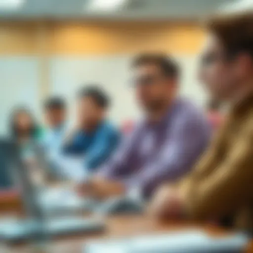 Engaging in Financial Education Classroom setting with students engaged in finance discussions