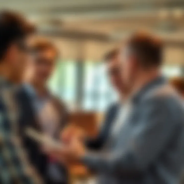 Professionals Discussing Investment Strategies A group of professionals discussing investment strategies