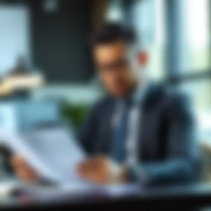 Financial Planner Reviewing Important Documents A certified financial planner reviewing documents