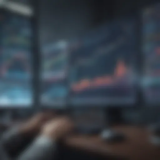 Overview of a digital trading platform showcasing charts and analytics.