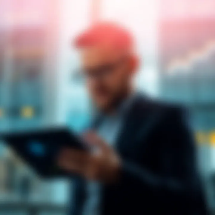 A person analyzing performance metrics on a tablet, representing individual success