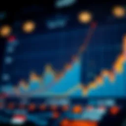 Graph illustrating stock market trends