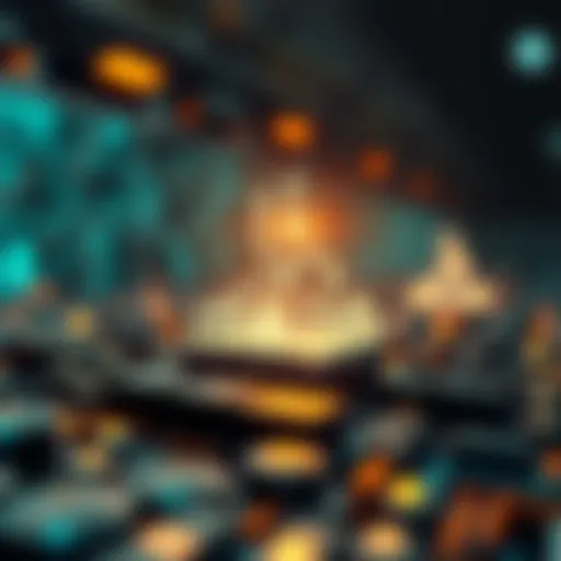 Blockchain Technology Visualization Abstract representation of blockchain technology