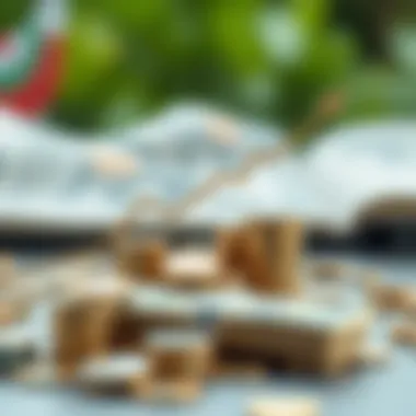 Conceptual representation of growing investments through reinvested dividends