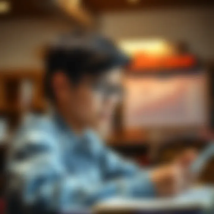 Teenager learning financial literacy