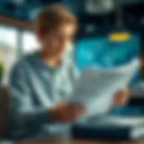 Understanding Tax Documentation Teenager reviewing tax documents