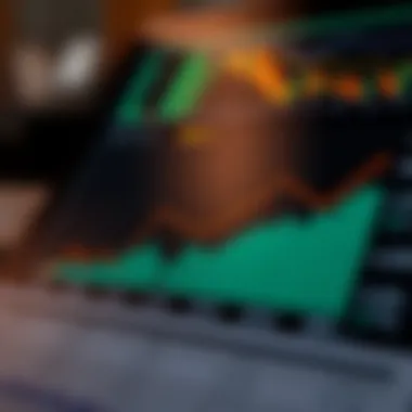 Graph showing financial ratios analysis