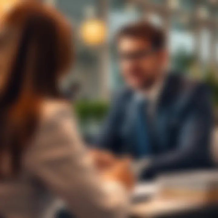 Strategic Financial Consultation An individual discussing financial strategies with a professional