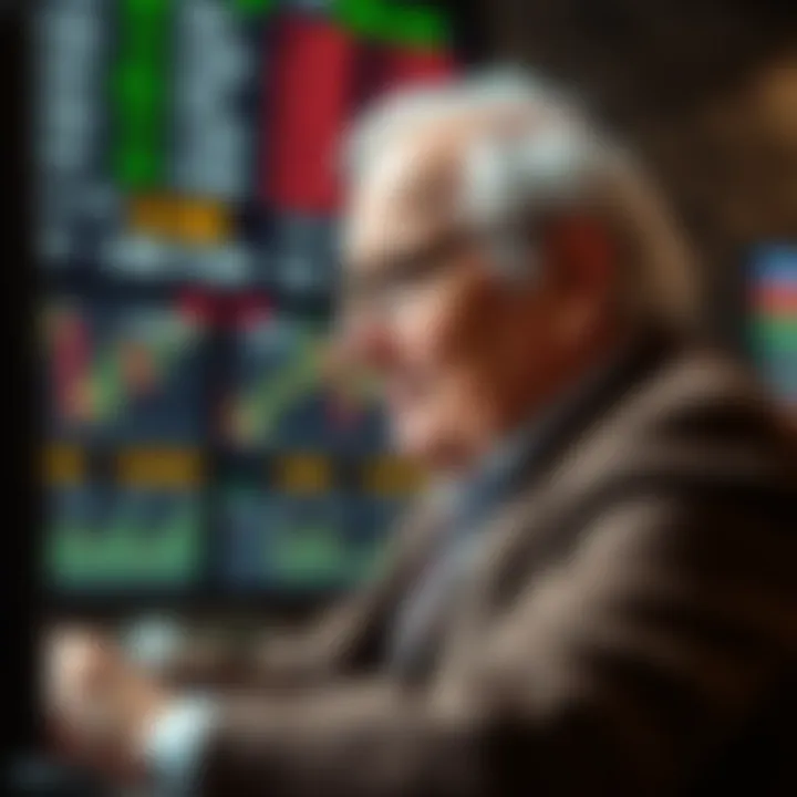 Warren Buffett analyzing stock market trends