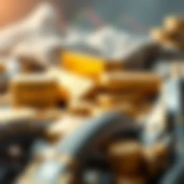 Diversity in an Investment Portfolio with Gold Diverse portfolio showcasing gold investments