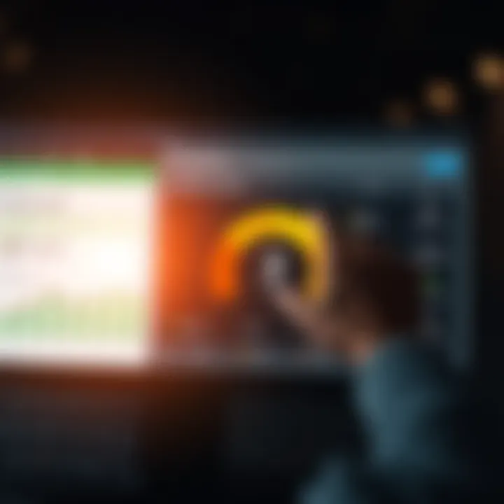 Credit score monitoring tools interface