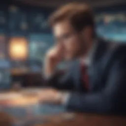 Investor contemplating market trends