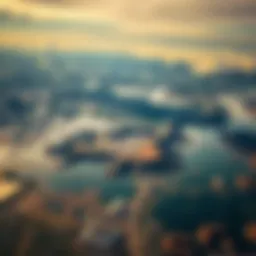 Aerial view of Canadian oil sands