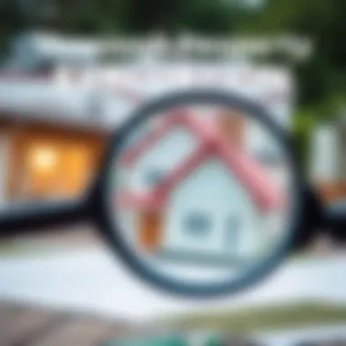 Thorough Property Evaluation A magnifying glass inspecting a home, representing thorough property evaluation.