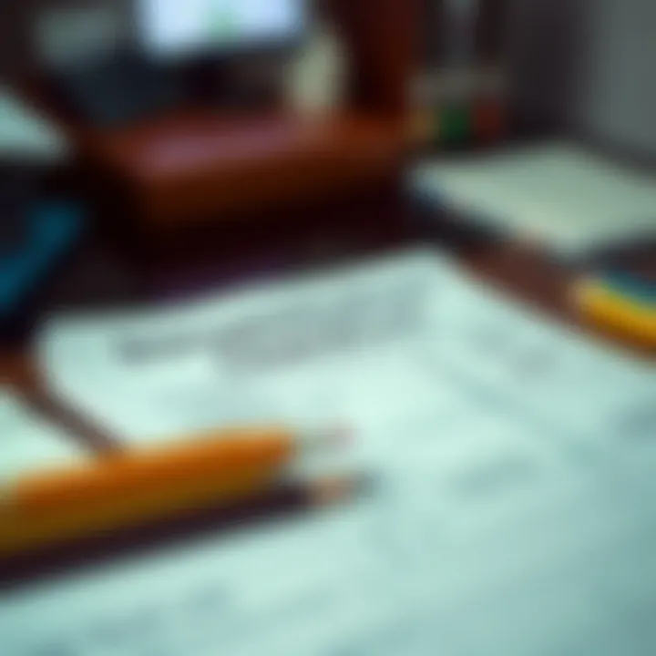 Documentation Checklist A checklist of necessary documentation for opening a bank account, laid out on a desk.
