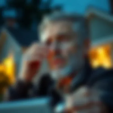 A worried homeowner contemplating financial decisions