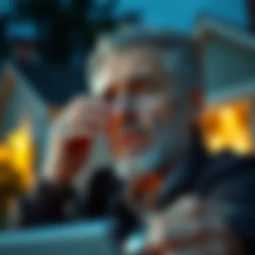 Contemplating Financial Decisions A worried homeowner contemplating financial decisions