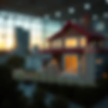 Graph showing fluctuations in real estate market