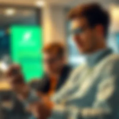 Illustration of a novice investor engaging with the Robinhood app