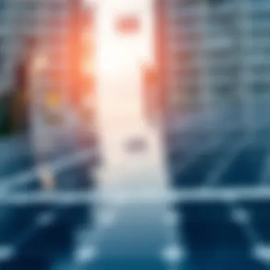 Solar panels on a modern building reflecting progress