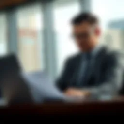 Professional engaging in business valuation analysis