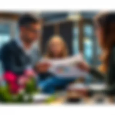 Homeowner Discussion on Appraisal Results A homeowner discussing appraisal results with a professional