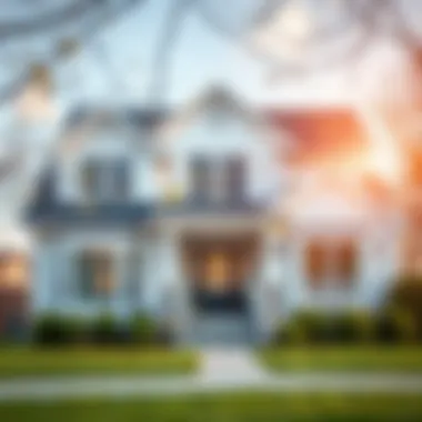 House Exterior Overview A detailed view of a house exterior during an appraisal