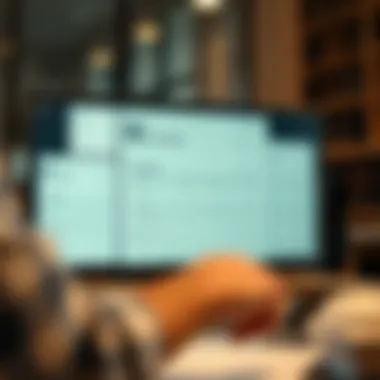 Diverse Invoice Formats in Business Transactions Various types of invoices on a digital screen