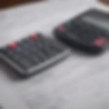 Calculating Legal Fees A close-up view of a calculator and financial papers