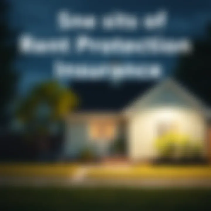 Visual representation of rent protection insurance benefits