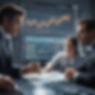 Analysts Evaluating Market Dynamics Financial analysts reviewing market data