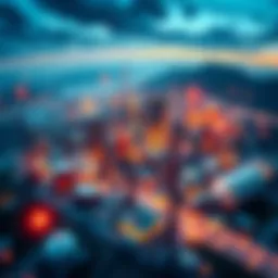Global economic landscape showcasing diverse industries