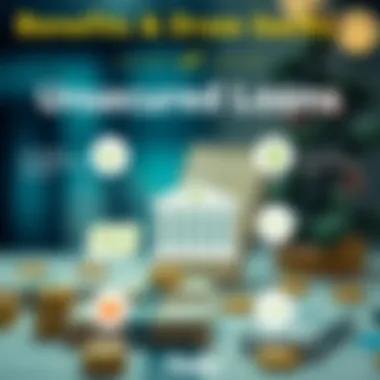 An infographic showing the benefits and drawbacks of unsecured loans